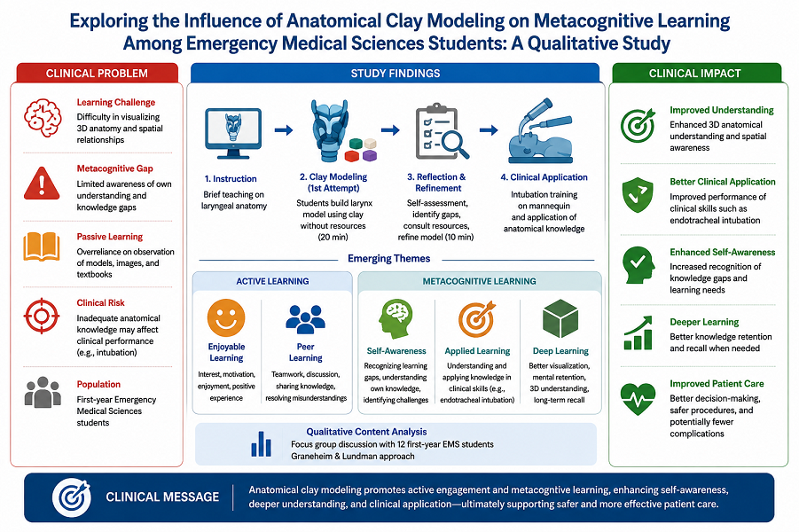 Exploring the Influence of Anatomical Clay Modeling on Metacognitive Learning Among Emergency Medical Sciences Students: A Qualitative Study 